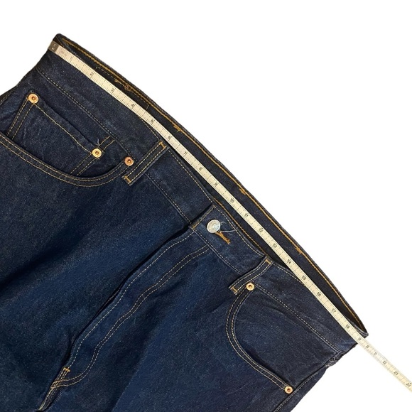 Levi's 501 XX Jeans Blank Red Tag Black Batwing Men Dark Wash 40x30 Actual 38x26 - Picture 13 of 15